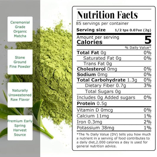 Premium Ceremonial Matcha Powder (6oz/170g),Eastsign Organic Ceremonial Grade Matcha,USDA Organic Matcha Tea Powder Latte,Perfect for Starbucks Latte, Shake, Smoothies & Baking & Holiday Gifts