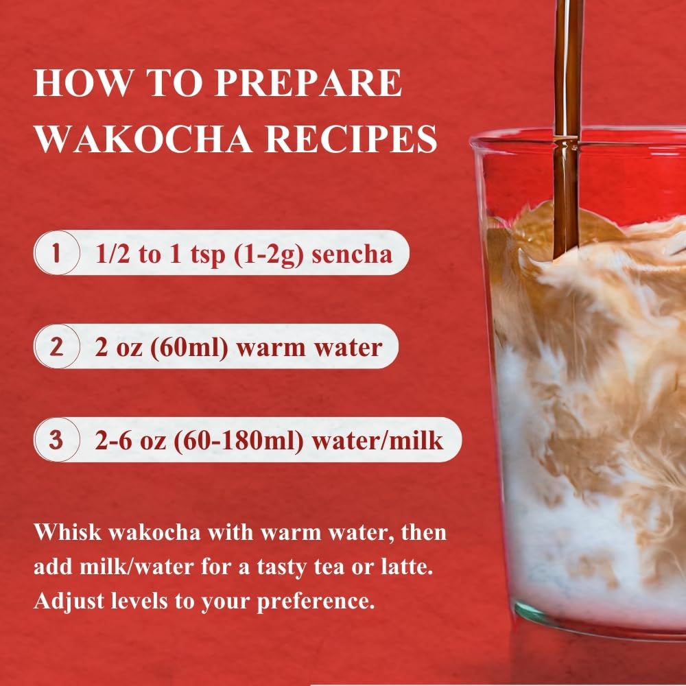YEDOENSIS KYOTO Wakocha - Organic Japanese Black Tea Powder (3.5 oz) | Japanese Wakocha Powder, Smooth Malty Sweetness for Milk Tea, Grown and Crafted in Japan, Certified Organic