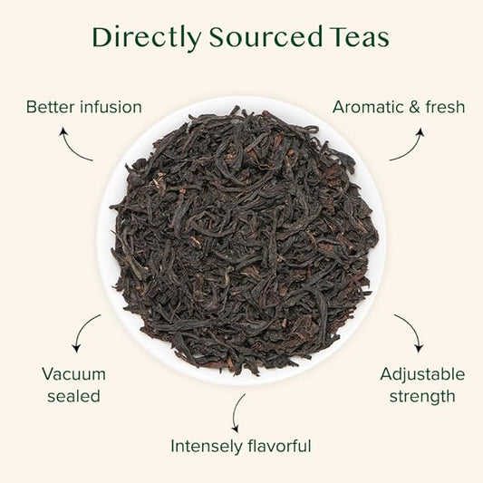 VAHDAM Nilgiri Breakfast Black Tea (150+ Cups/12oz) - Robust & Flavory Loose Leaf Tea | Single Origin, Vacuum Sealed Pack