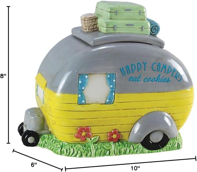 Young's Ceramic Camper Cookie Jar, 9.5"
