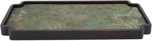 Sungooyue Chinese Style Wooden Gongfu Tea Tray, Multifunctional Serving Tray for Tea Lovers and Home Decoration