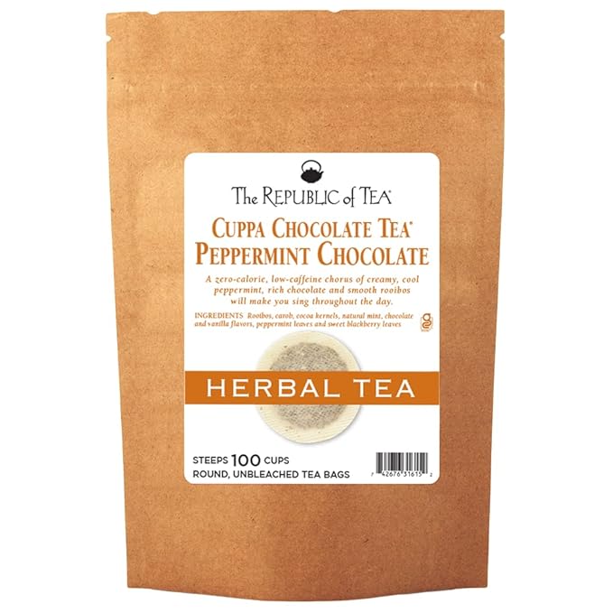 The Republic of Tea - Peppermint Chocolate Red Tea Super Refill - 100 Tea Bags