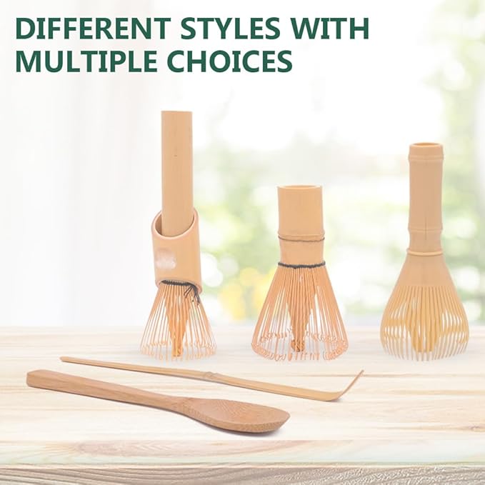 Joyscale Bamboo Matcha Whisk Set, Chasen, Scoop(Chashaku), Tea Spoon, Bamboo Whisk for Matcha Tea, Matcha Chasen For Tea Lover Gifts