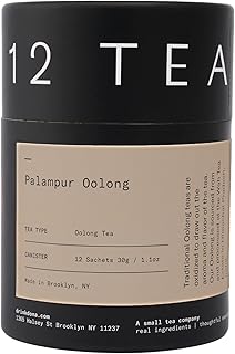 Dona single origin, premium blended teas conveniently packaged in plant-based sachets, canister of 12 sachets/teabags (Oolong)