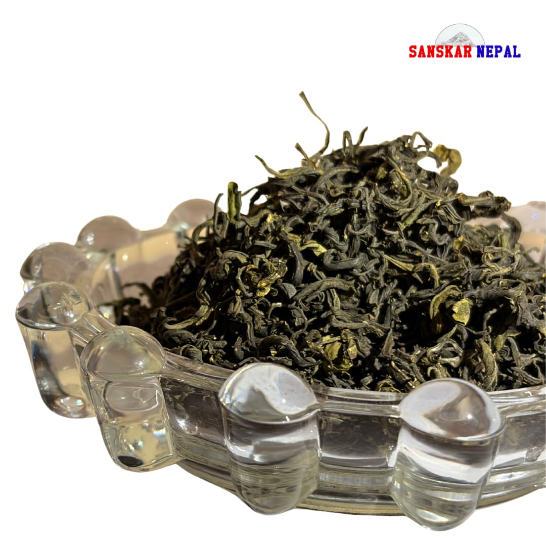 Sanskar Nepal - Green Tea, Superior Single-Origin Green Tea Leaves from Nepal, High-Altitude-Grown Loose Leaf Tea, 50 g/1.7 oz Bag Yields 25 Cups