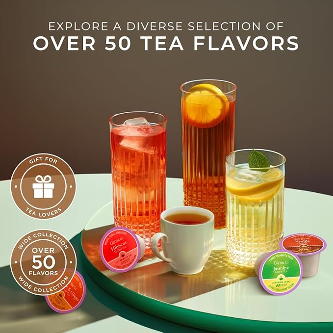 Gya Tea Co Evening Calm Tea Pod Collection Gift Set (16 Count) - Different Flavors Assorted Variety Pack