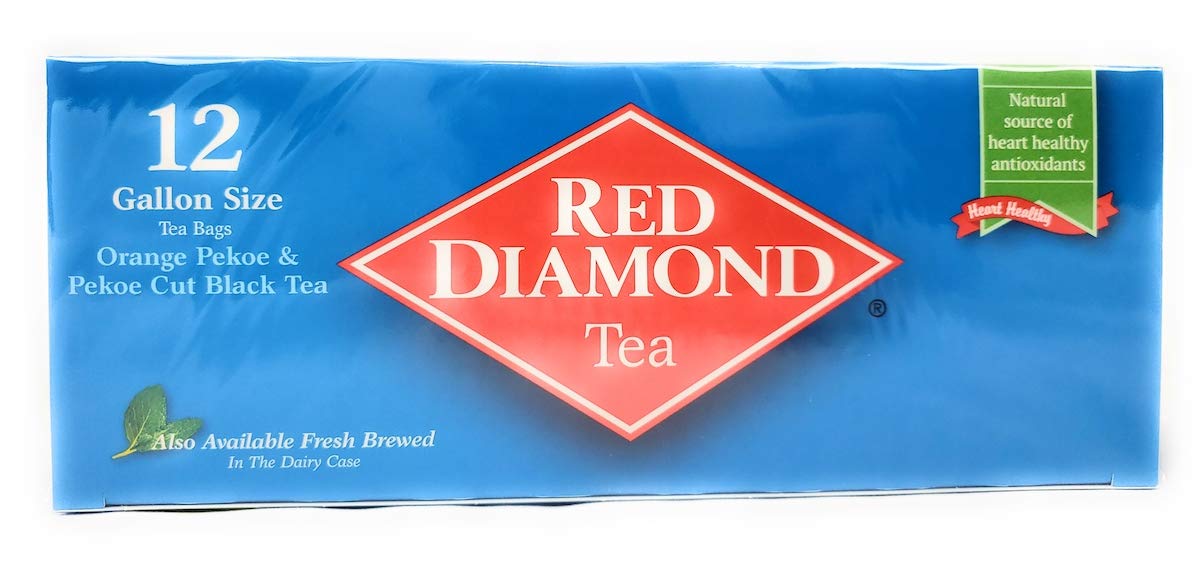Red Diamond All Natural Iced Tea Bags Gallon Size, 12 Count (1)