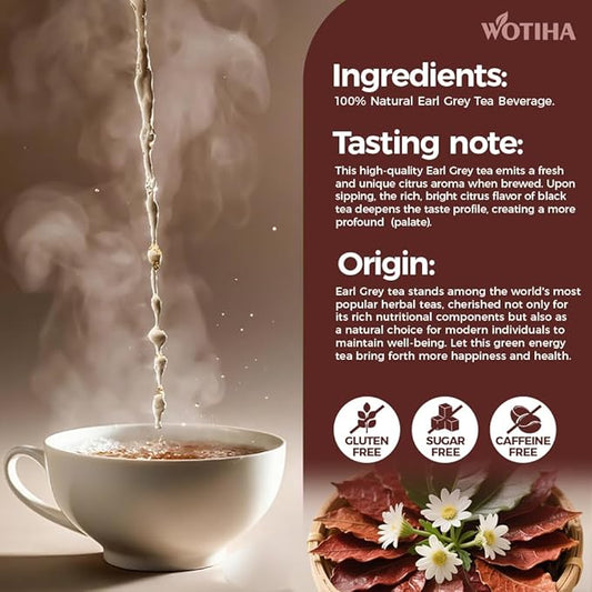 Natural earl grey tea 200g. 100 tea bags 100% natural ingredients Earl Grey Black Tea.Additive-Free• Sugar-Free • Vegan