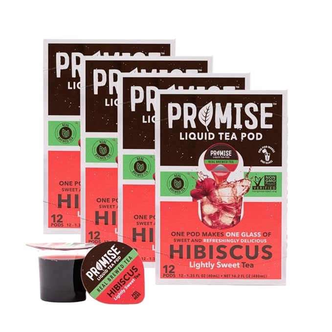 Promise Tea by Java House - Cold-Brewed Tea Concentrate Pods - Ethically Sourced - Hibiscus Lightly