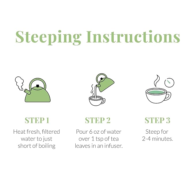 The Republic of Tea Jasmine Pearls Full-Leaf Loose Green Tea | 3.0 Ounce Refill Bag | Steeps 50 Cups