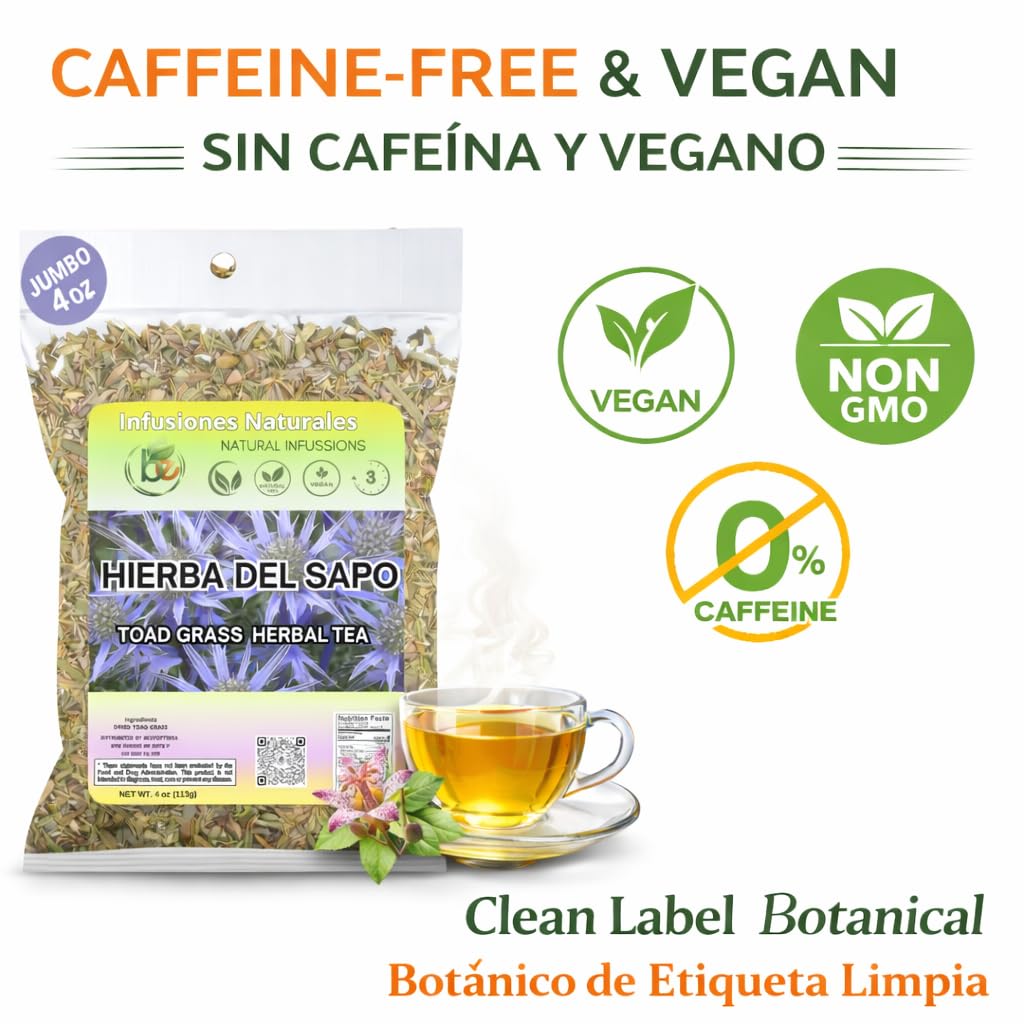 B-Experts Hierba del Sapo Herbal Tea 4 oz (113g) - 100% Natural Mexican Thistle (Eryngium heterophyllum) - Traditional Loose