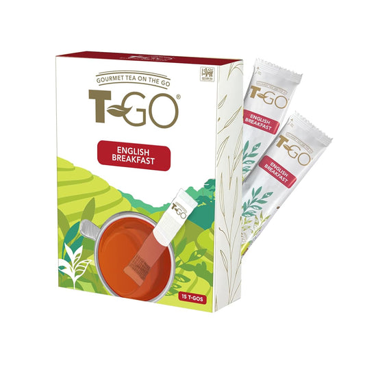 T-GO English Breakfast Tea Herbal Black Tea Bags Convenient Tea Sticks Caffeinated Stirring Spoon Ceylon Tea 15 Tea Sticks