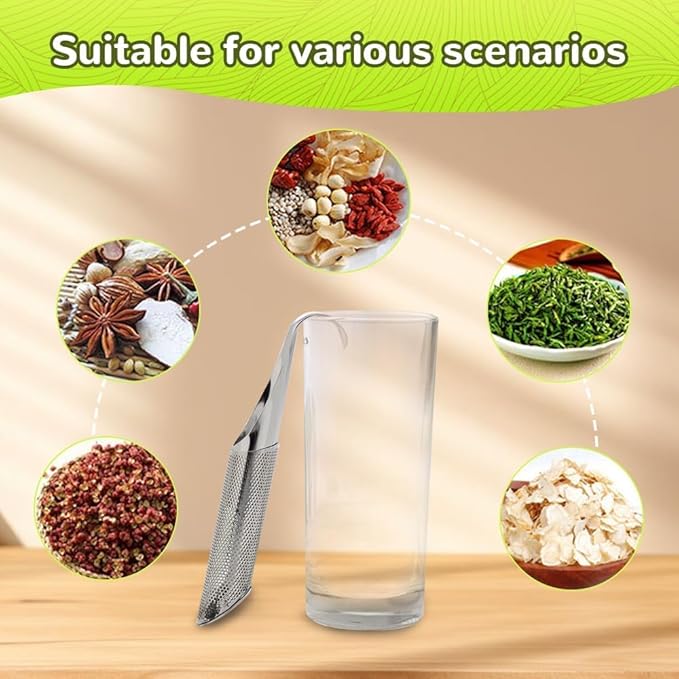 304 Stainless Steel Tea Diffuser, 2025 New Loose Leaf Tea Infuser, Portable Teas Infuser for Office and Home, Spices, Seasonings