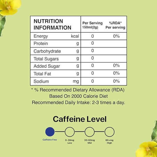 Blue TEA Mullein Tea – 50 Pyramid Plant-Based Tea Bags – Caffeine-Free, Non-Bitter, Ziplock Pack