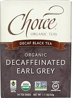CHOICE ORGANIC TEAS TEA,OG2,EARL GREY,DECAF, 16 BAG