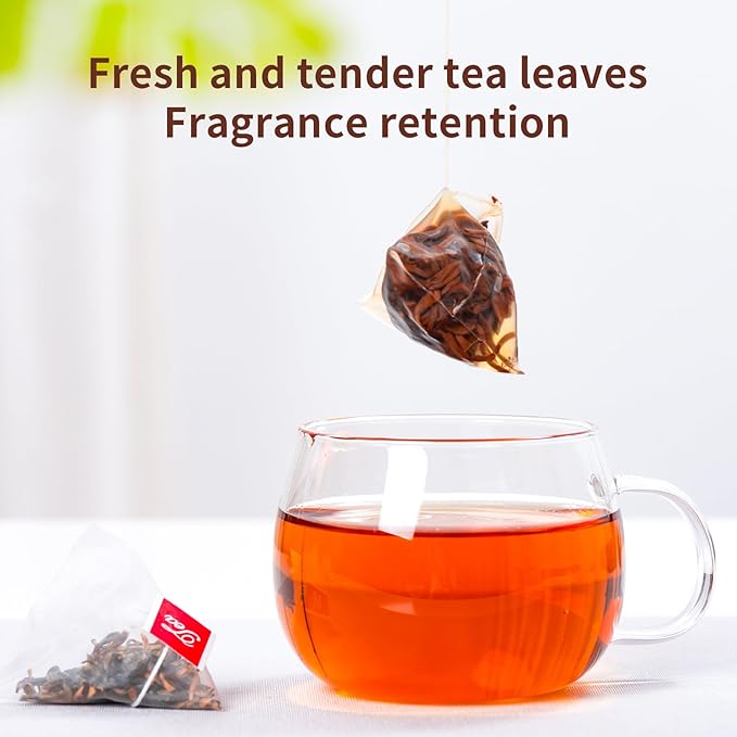 XIHETANK Black Tea Bags, 100 Count,Ancient Tree Black Tea,Full Sweetness Taste,Containing Caffeine, 100% Natural,Caffeinated tea,Can Be Soaked Hot or Cold (Honey Fragrant Black Tea) Black tea bags
