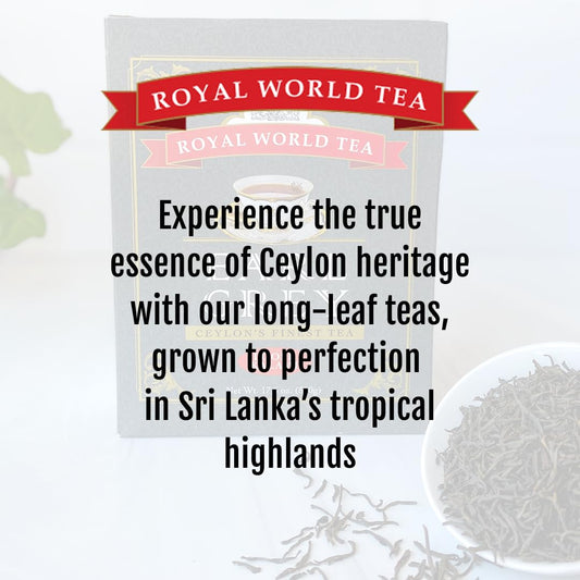 Royal World Loose Leaf Earl Grey Tea – Premium Blend of Bergamot & Ceylon Black Tea – Ideal for London Fog & Iced Drinks – Perfect for Recipes – Sourced from Sri Lanka – Minimal Packaging, 17.6oz