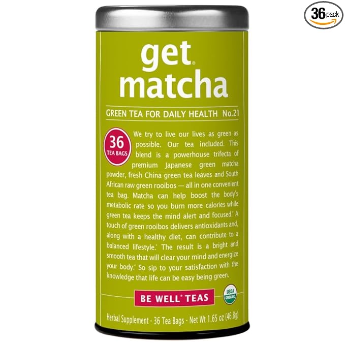 The Republic of Tea get matcha No. 21 - Organic Green Tea for Daily Health, 36 Tea Bags