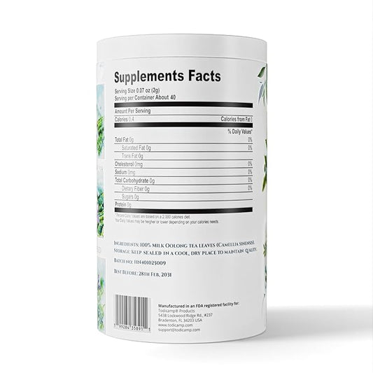 Milk Oolong Tea Loose Leaf – Premium Chinese Oolong Tea 3oz | Double Milky Aroma & Smooth Taste | Bulk Loose Leaf Tea Tin | Afternoon & Asian Tea