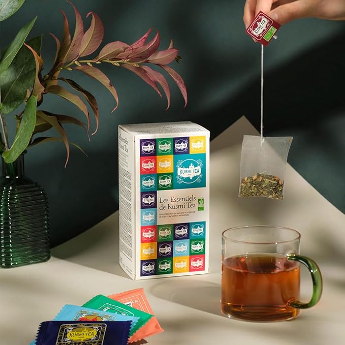 Kusmi Tea - Sampler Assortment Variety Box - Gift Idea for Men and Women - Organic Tea - Green Tea, Black Tea, Herbal Tea, Detox - A Selection of 8 Iconic Blends - 24 Tea Bags