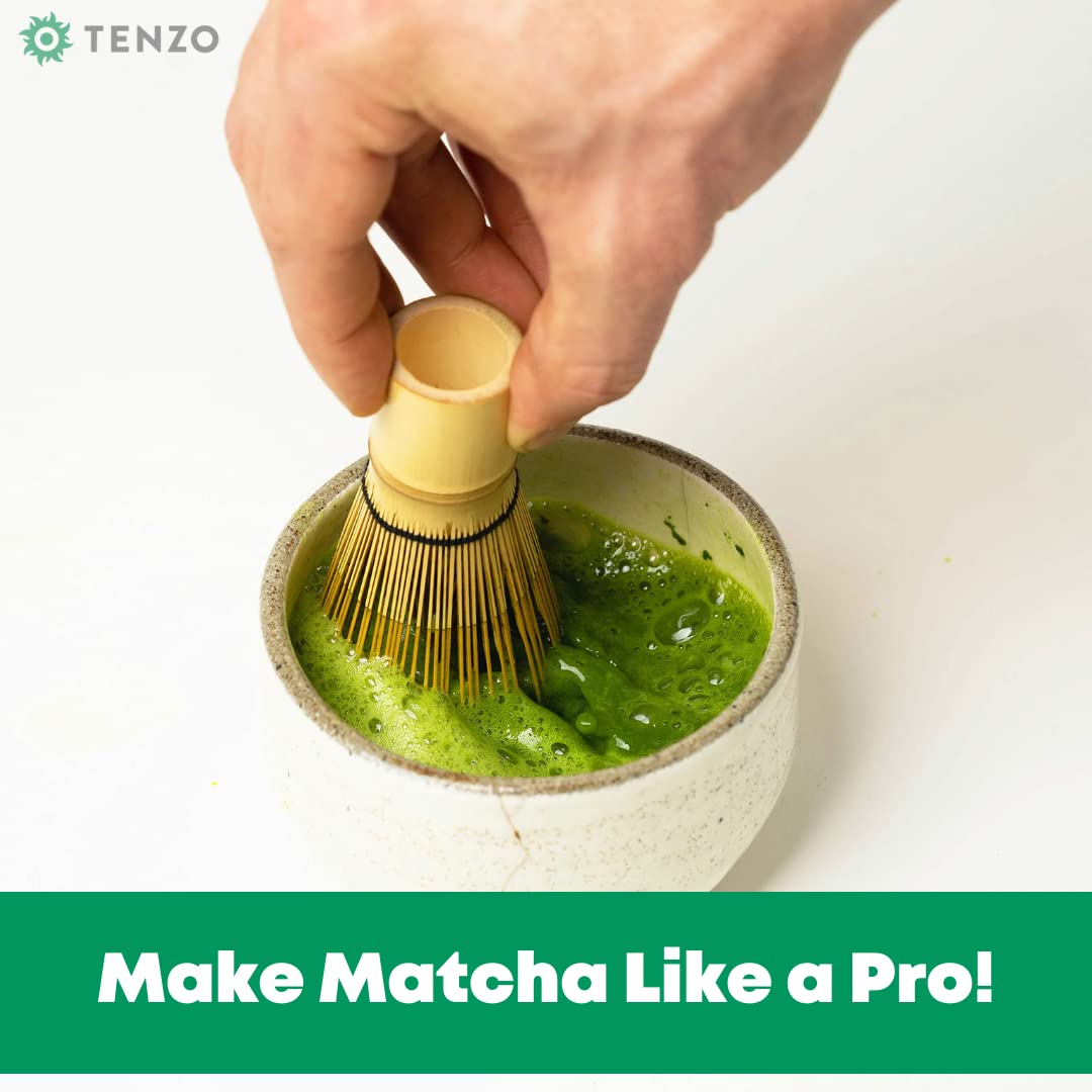 Tenzo Tea Tenzo Bamboo Whisk for Ceremonial Grade Matcha Green Tea - Authentic Traditional 120 Prong Bamboo Whisk