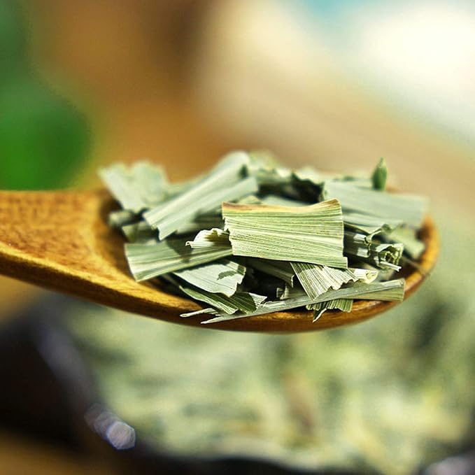 Dried Premium Lemongrass Leaves, Lemon Grass Loose Leaves Tea, Citronella for Thai Food and Herbal Tea, Cut & Sifted, Bulk Spices (4.0 oz)
