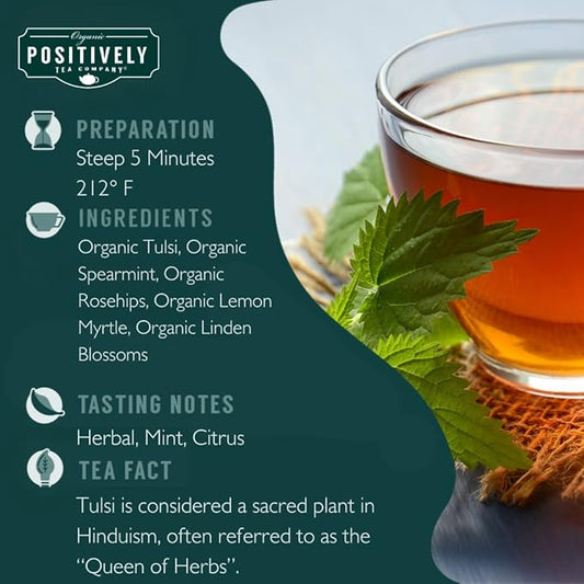 Organic Positively Tea Company, Herbal Detox, Herbal Tea, Loose Leaf, 16 Ounce