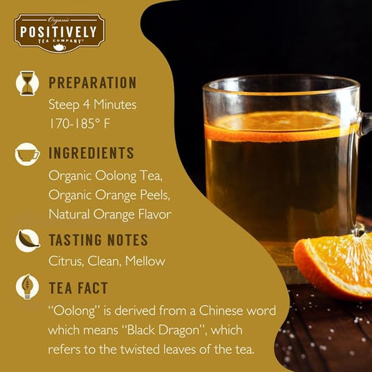 Organic Positively Tea Company, Orange Blossom Special, Oolong Tea, Loose Leaf, 16 Ounce