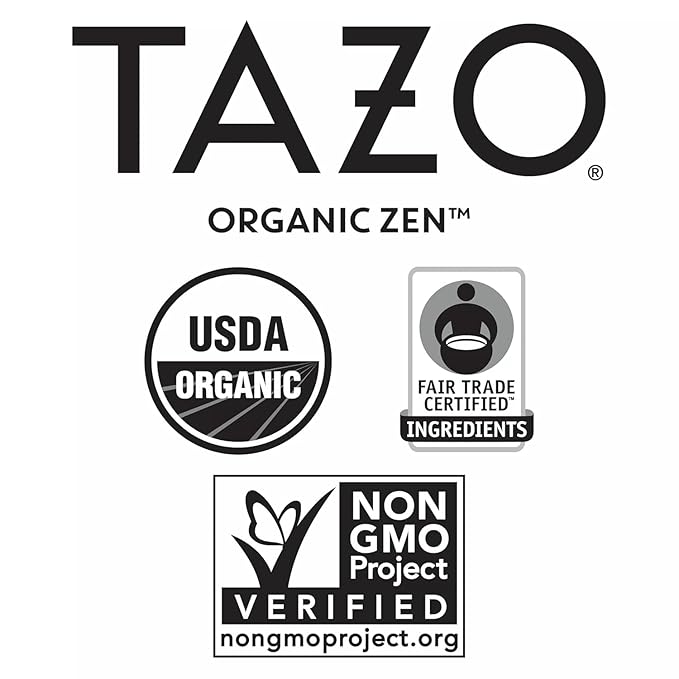 TAZO Tea Bags, Regenerative Organic: Refresh Mint Herbal Tea, Zen Green Tea, & Green Ginger Tea 16 CT (2ea) (Variety Pack)