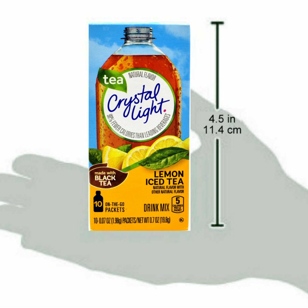 Crystal Light Iced Tea On The Go with Lemon, 10-Count, 0.7-Ounce Packages (Pack of 6)