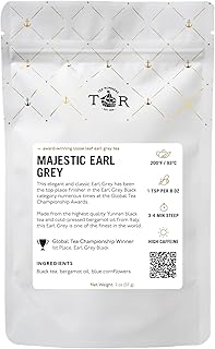 Tea Runners Majestic Earl Grey Loose Leaf Black Tea – Classic Bergamot, High Caffeine – 2oz