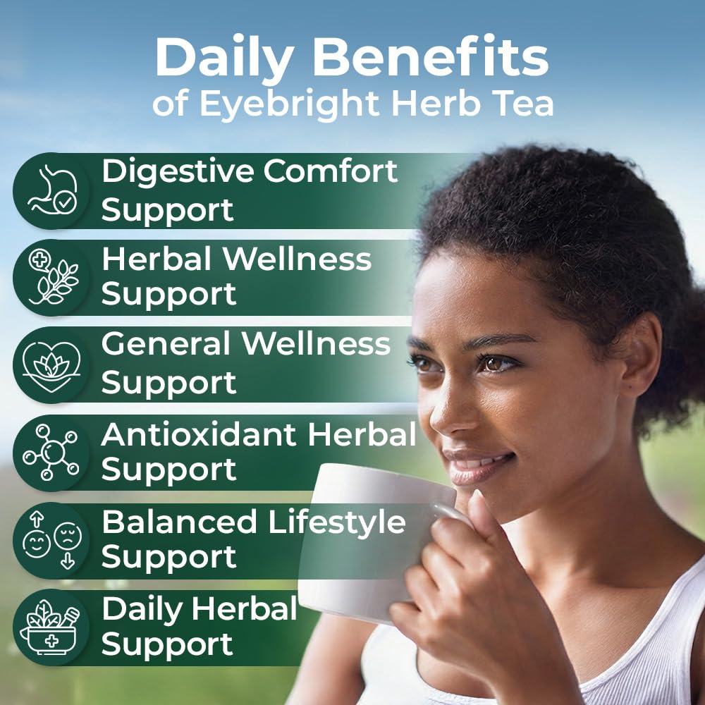 1.8 oz. Eyebright Herb Herbal Tea (Euphrasia Officinalis) - Dried Eyebright Herb Tea Hierba De Miramel