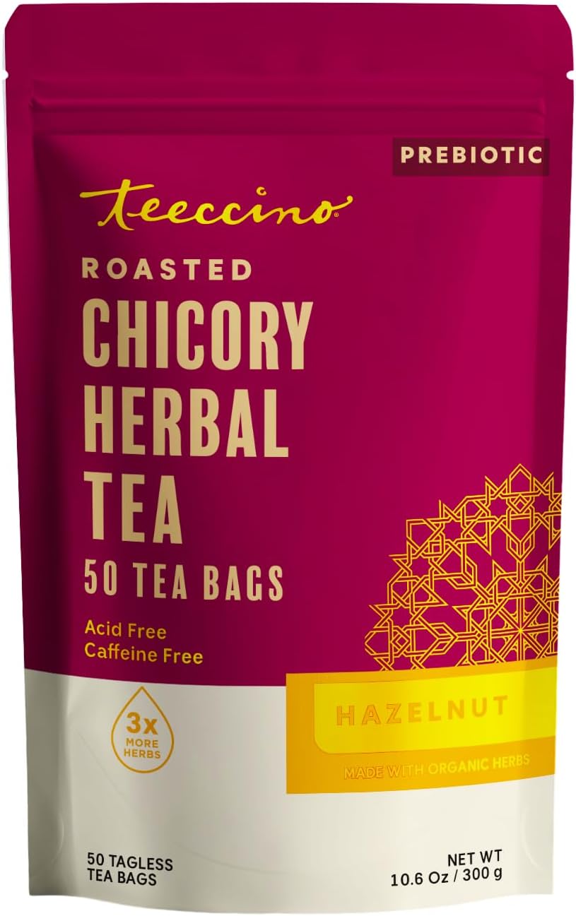Teeccino Hazelnut Roasted Herbal Tea - Caffeine Free