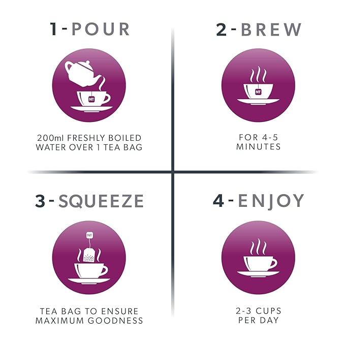 Nutra Tea - Elderberry & Echinacea Tea | Elderberry Tea - Immunity Teas | Immune Teabags - 20 Individually Wrapped Bags - Herbal Teas - (1 Pack)