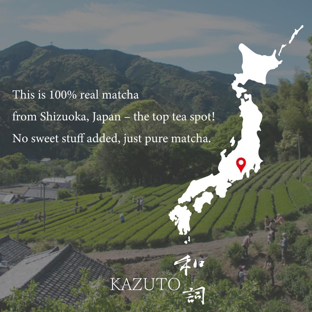 Kazuto Imperial Ceremonial Grade Matcha Green Tea Powder - Premium First Harvest Single Origin USDA Organic Gluten-Free Vegan, 100% Pure Unsweetened No Additives from Shizuoka 1.06oz