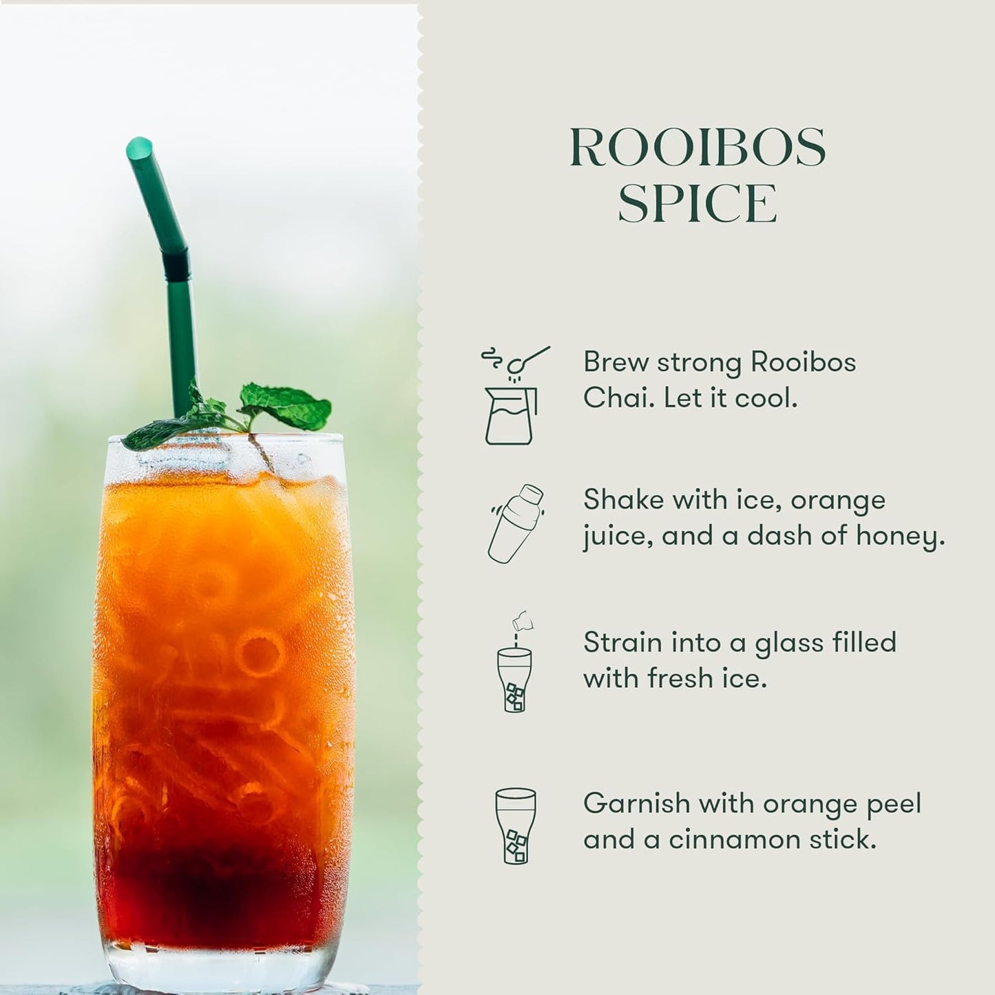 Luxmi Estates - Rooibos Chai - Rooibos Tea with Spices - Loose Leaf - 100g, 3.52 Oz (50 Cups), Limited Fall Tea with Cinnamon, Cardamom and Clove