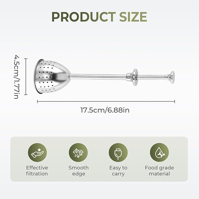 Stainless Steel Tea Diffuser,2025 New Tea Strainer Tea Infuser for Loose Leaf Tea,Creative Tea Spoon With Handle,Fine Holes Tea Interval Filter