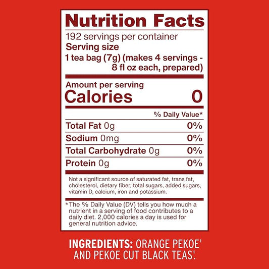 Luzianne Unsweetened Iced Tea Bags, Family Size, 48ct Box (Pack of 6)