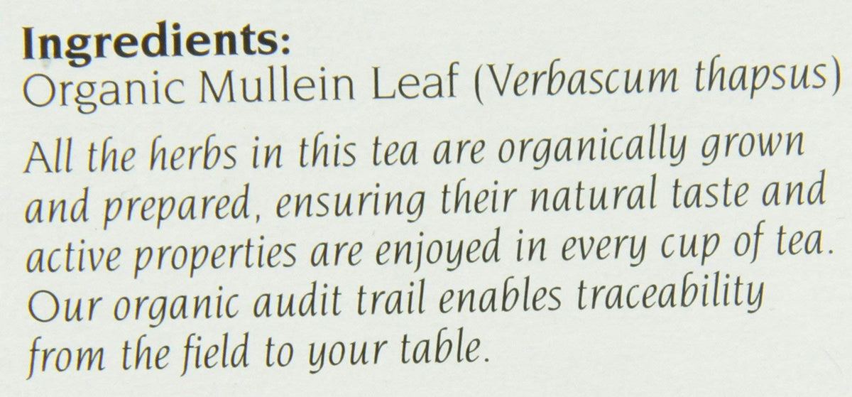 Celebration Herbals Organic Mullein Leaf Tea Bags 24 Count