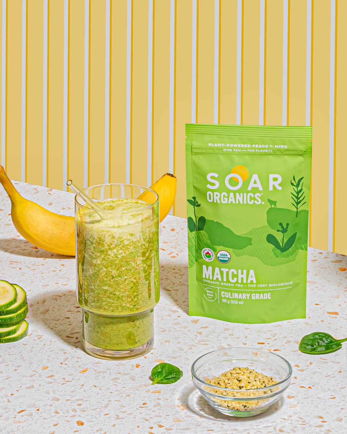 Soar Organics - Culinary Grade Matcha Green Tea Powder - Authentic Japanese Origin - For Lattes, Smoothies & Baking (3.52 oz)