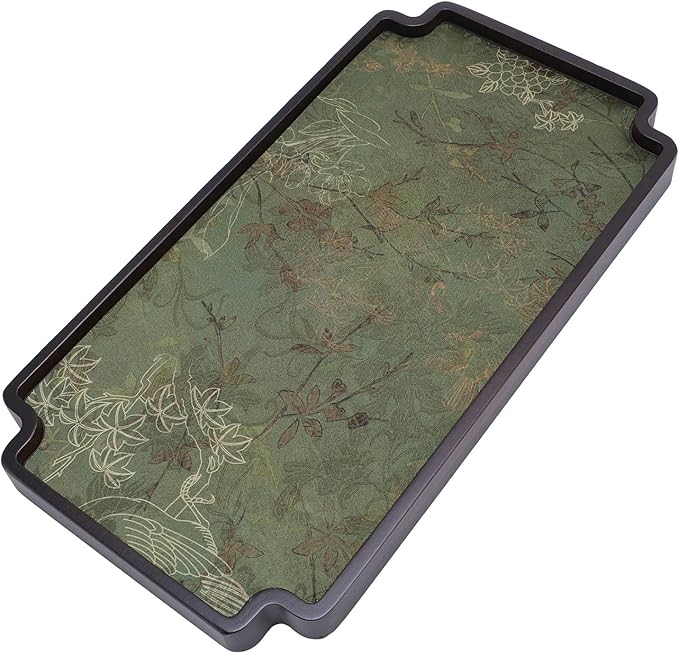 SUNGOOYUE Chinese Style Wooden Gongfu Tea Tray, Multifunctional Serving Tray for Tea Lovers and Home Decoration