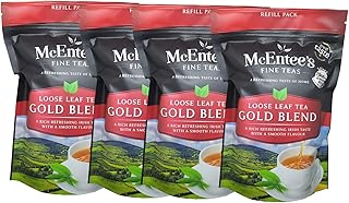 McEntee's Irish Loose Leaf Gold Blend Tea - (Pack of 4) - 250g Refill Bag - Expertly blended in Ireland to give that perfect cup of tea. A traditional Irish blend (Assam and Kenyan).