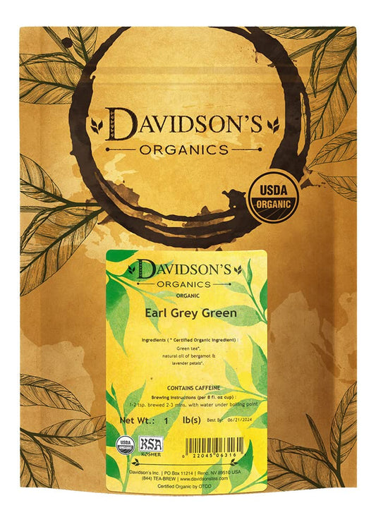 Davidson's Tea Bulk, Earl Of Grey Green, 16 Ounce