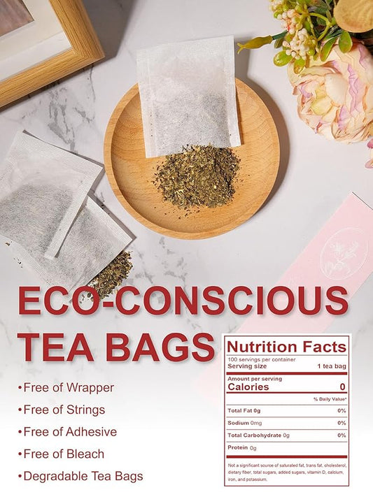 TeeLux Pomegranate Green Tea, Brisk Sencha Tea & Tart Hibiscus & Sweet Licorice & Natural Fruity Pomegranate Flavor, 100 Count