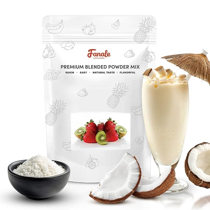 Fanale Premium Coconut Bubble Tea Flavoring Powder | Perfect for Baking, Smoothies, Desserts and Dri