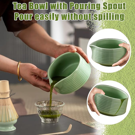 Matcha Whisk Set With Matcha Bowl, Matcha Whisk Holder Matcha Bamboo Whisk, Scoop, Unique Gifts For Women Men Girl Friend Home Kitchen Decor Gifts For Tea Enthusiasts Christmas,Birthday