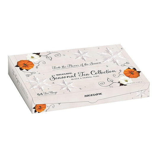 Bigelow Tea Seasonal Collection, Variety Gift Box Sampler, 64 Tea Bags, (Pack of 2)