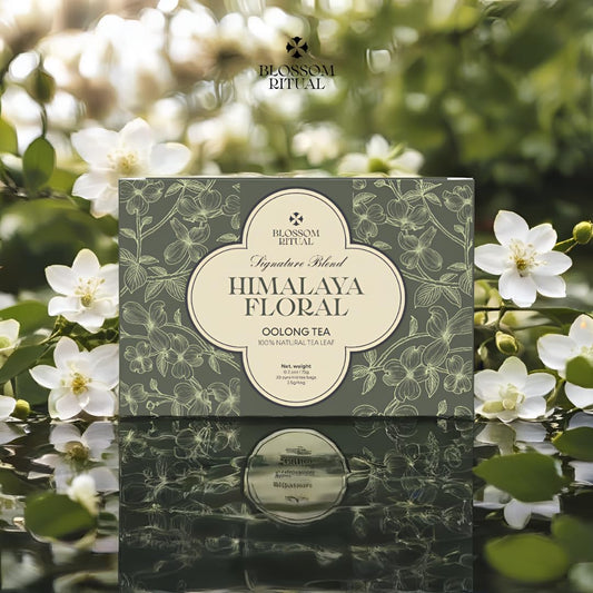 BLOSSOM RITUAL Himalayan Floral – Osmanthus Infused Oolong Loose Leaf – 20 Corn Based Pyramid Bags – Serve Upto 60 cups – Milky Floral Scent & Flavor – Gentle Energy Boost & Overall Calmness| 2.65oz
