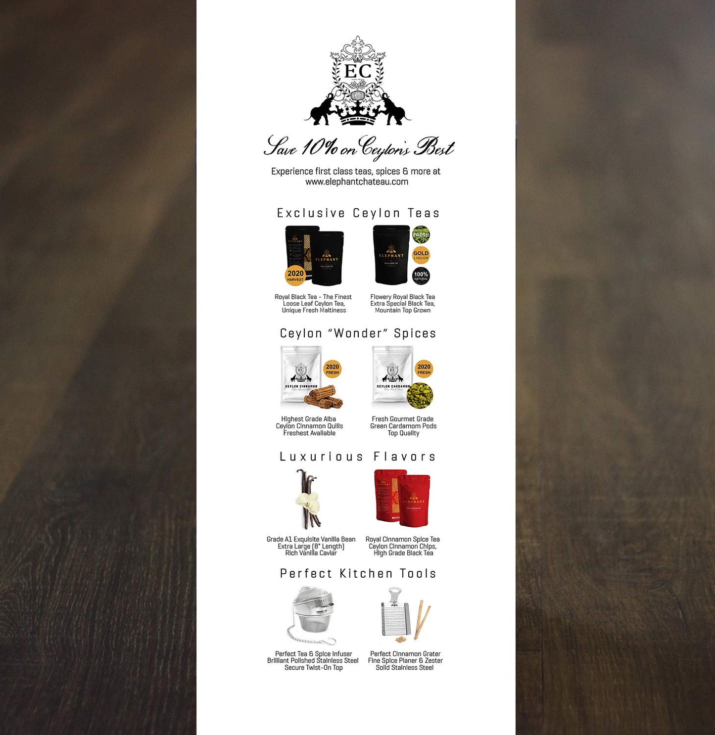 Royal White Silver Needle Tea | 60 Cups Delicious Tea | Freshly Grown in Ceylon | Ceylon Silver Tip White Tea | Luxury Loose Leaf Tea | Elephant Chateau