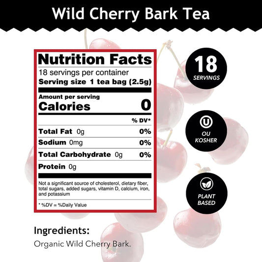Buddha Teas Organic Wild Cherry Bark Tea - Herbal Tea